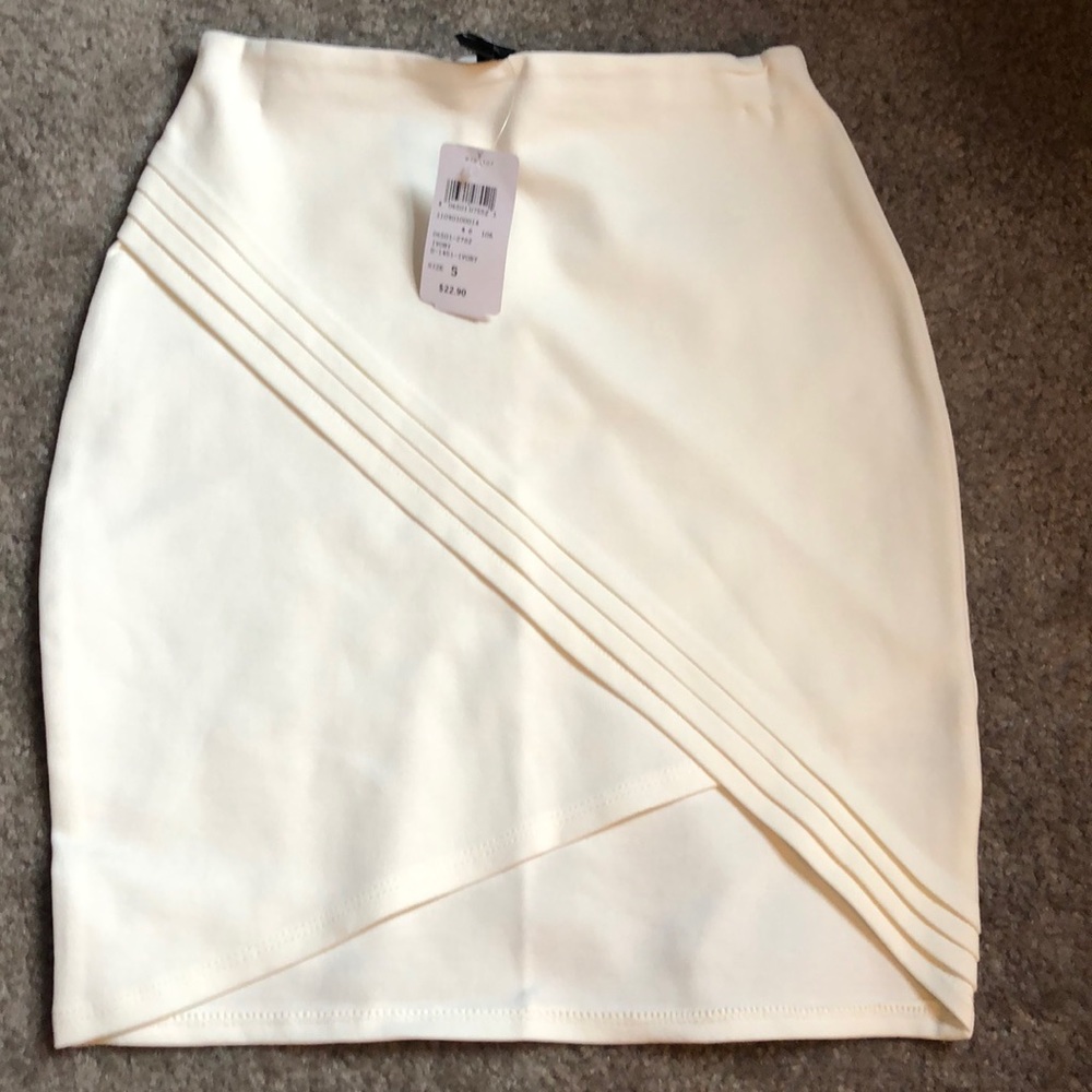 White mini skirt